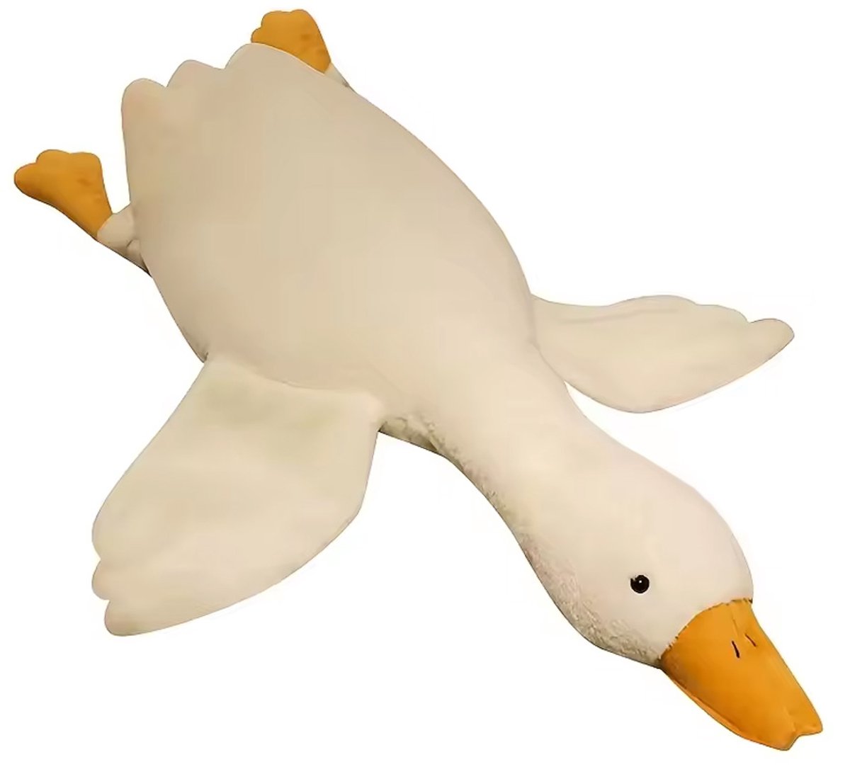 Grappige Eend Knuffel - 50 CM - Eendenknuffel - Gans - Wit - Kado