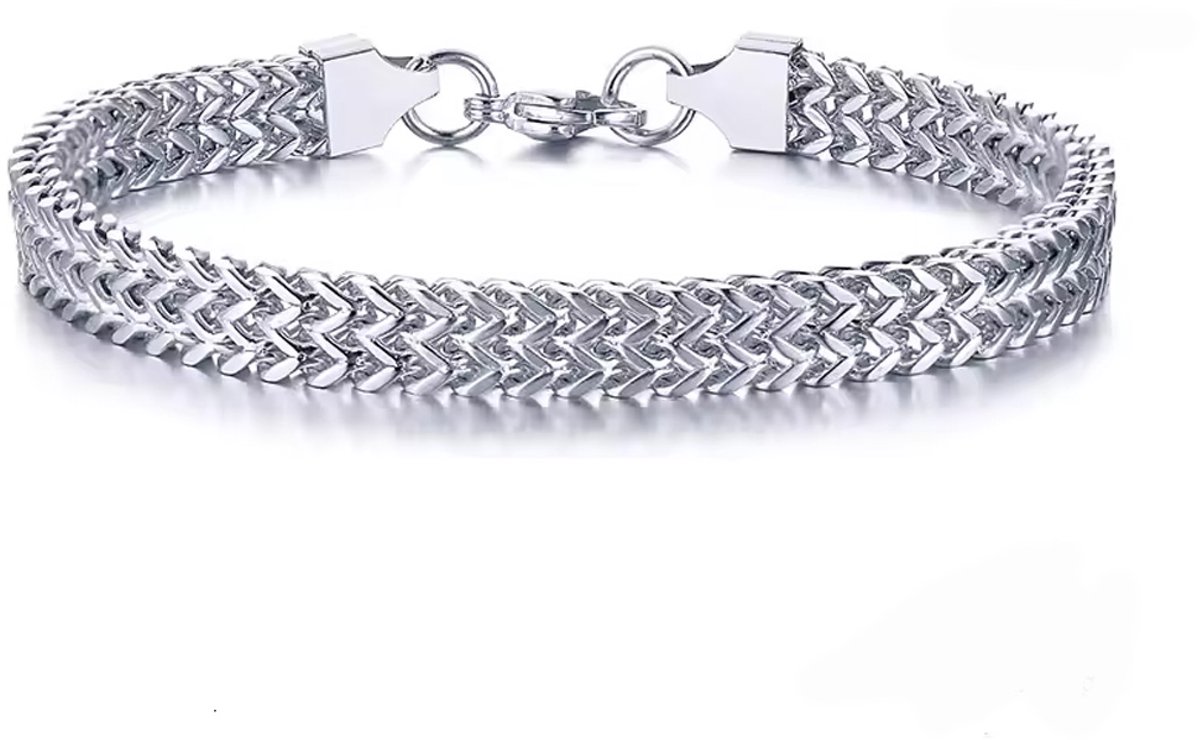 Stijlvolle Gevlochten Armband - Zilver Look - RVS