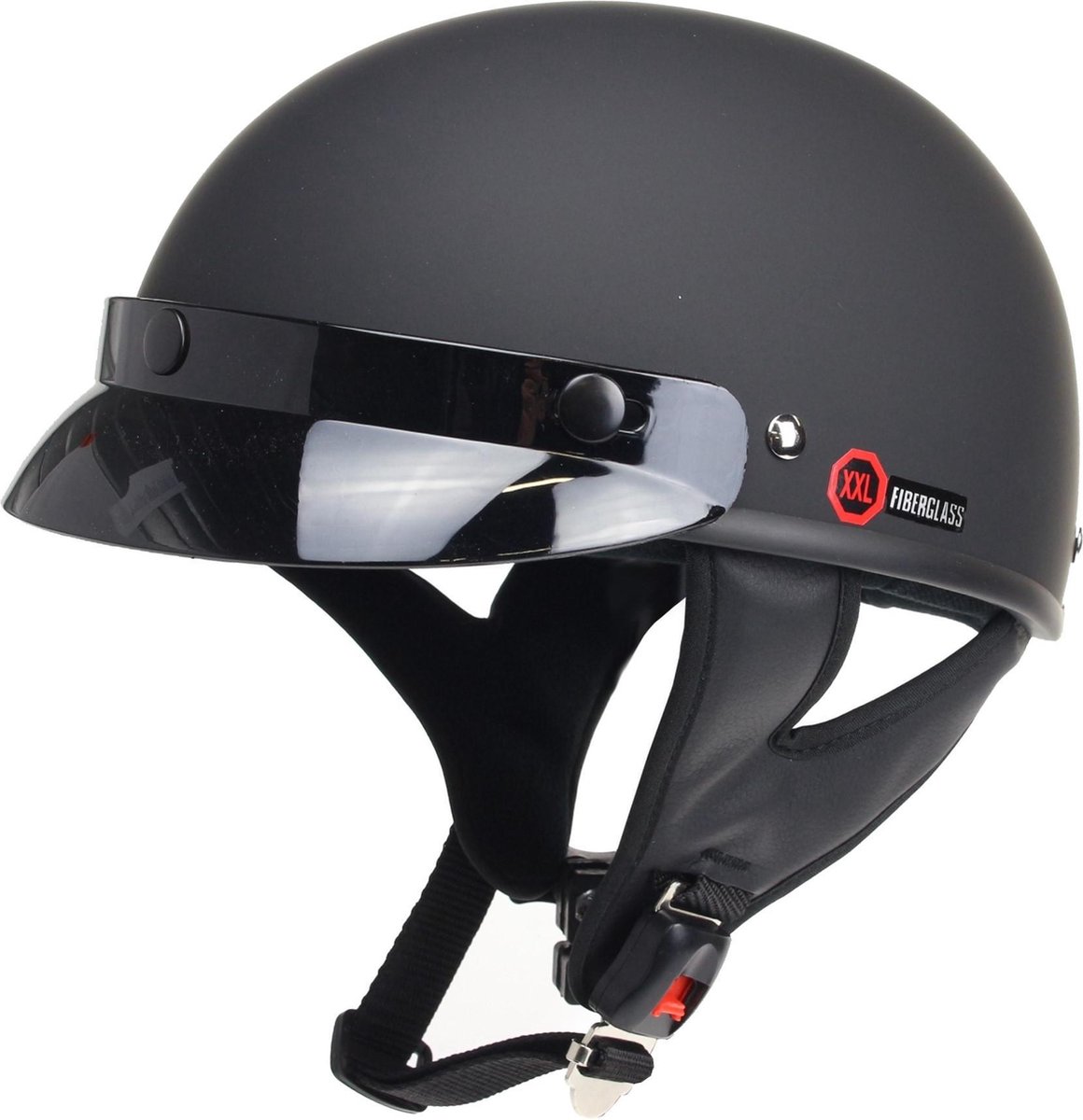 Redbike RB-480 chopper pothelm mat zwart maat XL