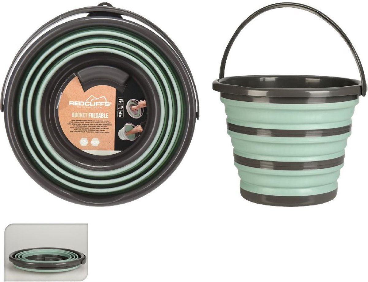 Redcliffs Emmer Opvouwbaar 10L Groen/Grijs