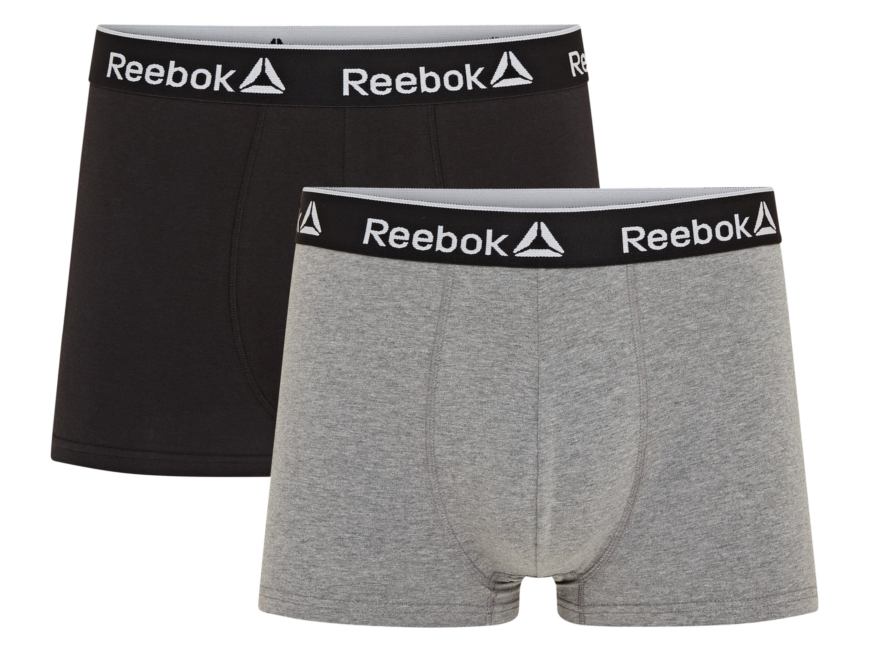 Reebok 2 heren boxers (Zwart/grijs, 5/M)