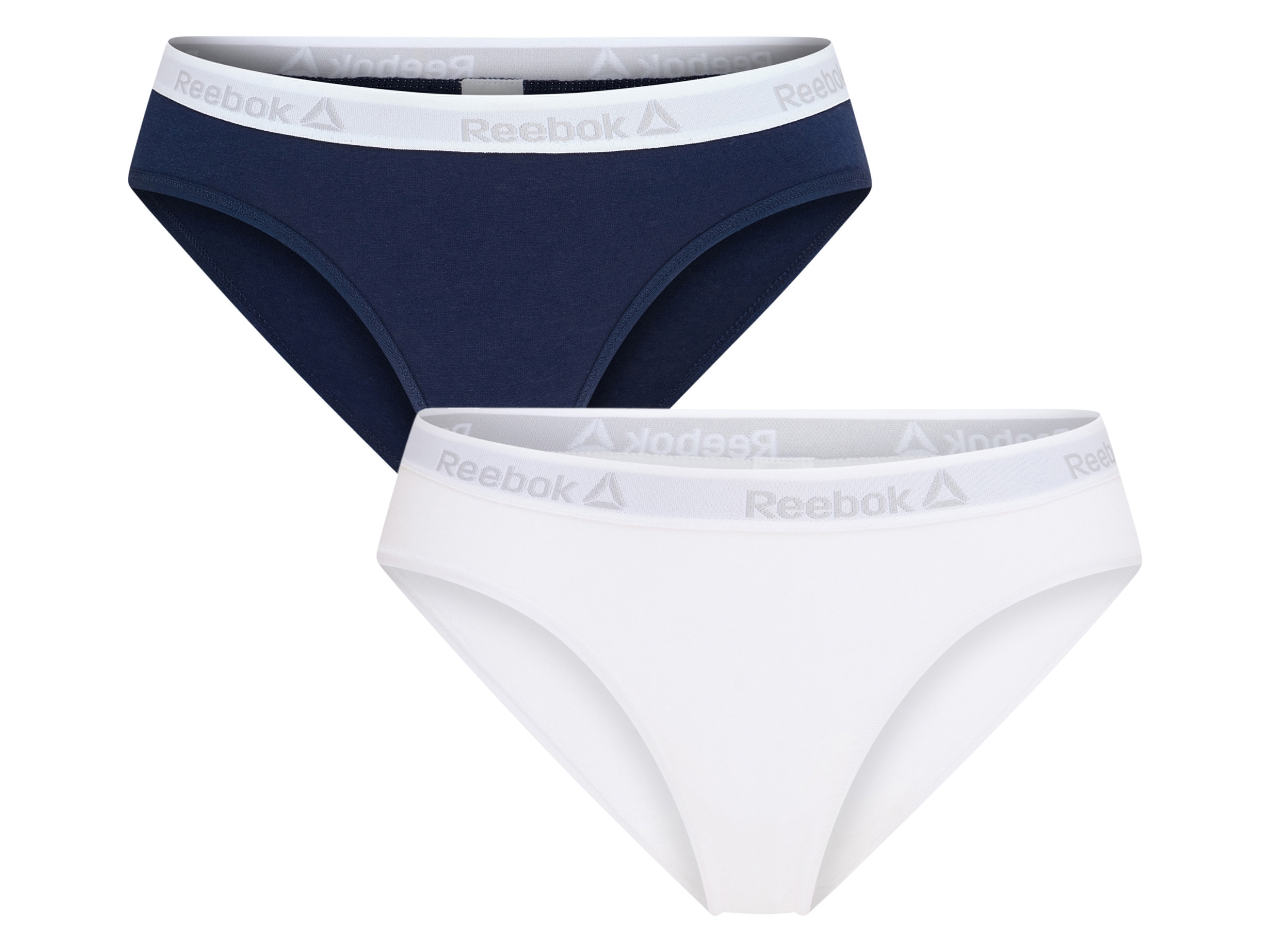 Reebok Set van 2 dames onderbroeken (Donkerblauw/wit, L)