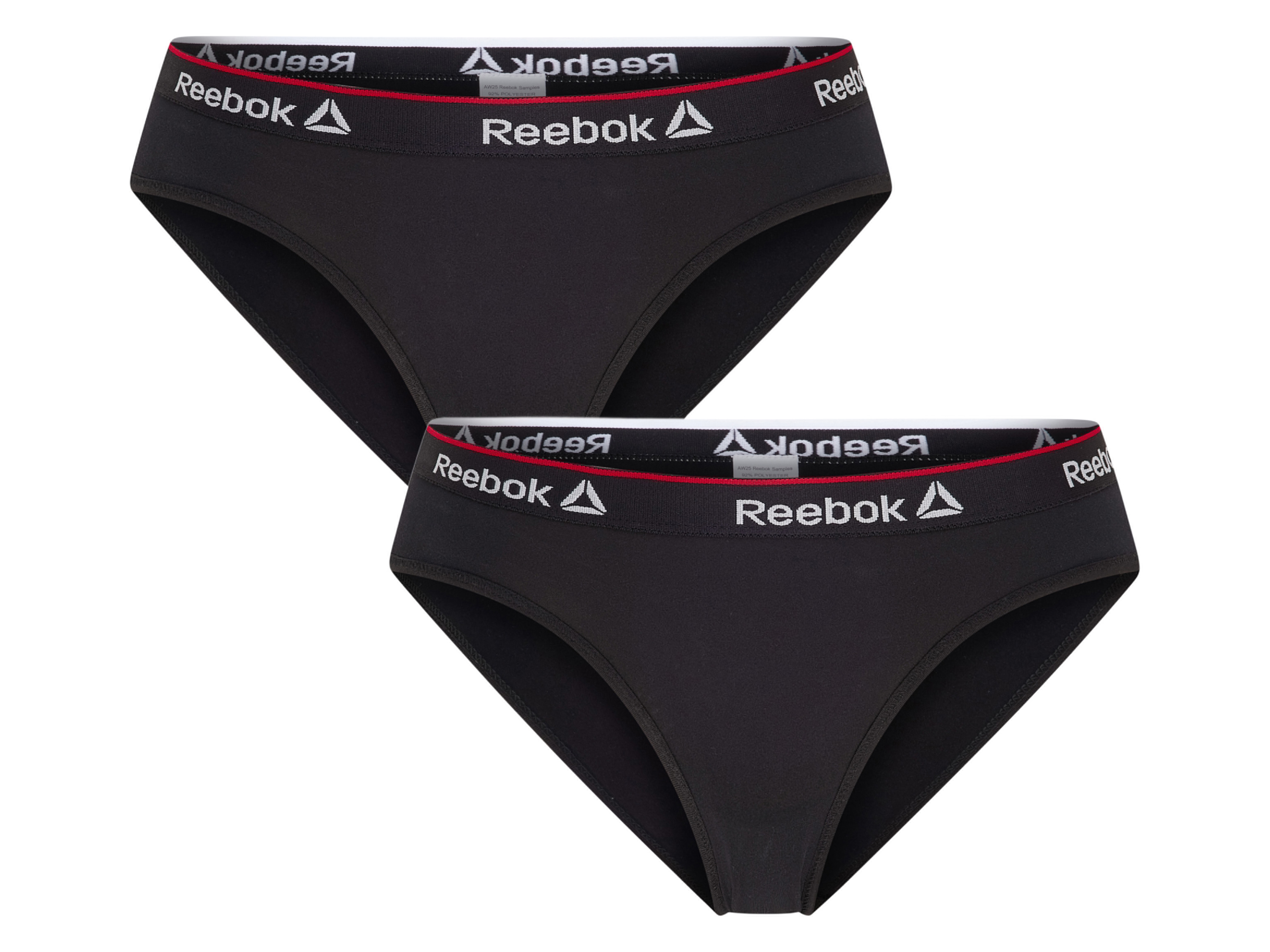 Reebok Set van 2 dames onderbroeken (Zwart, L)