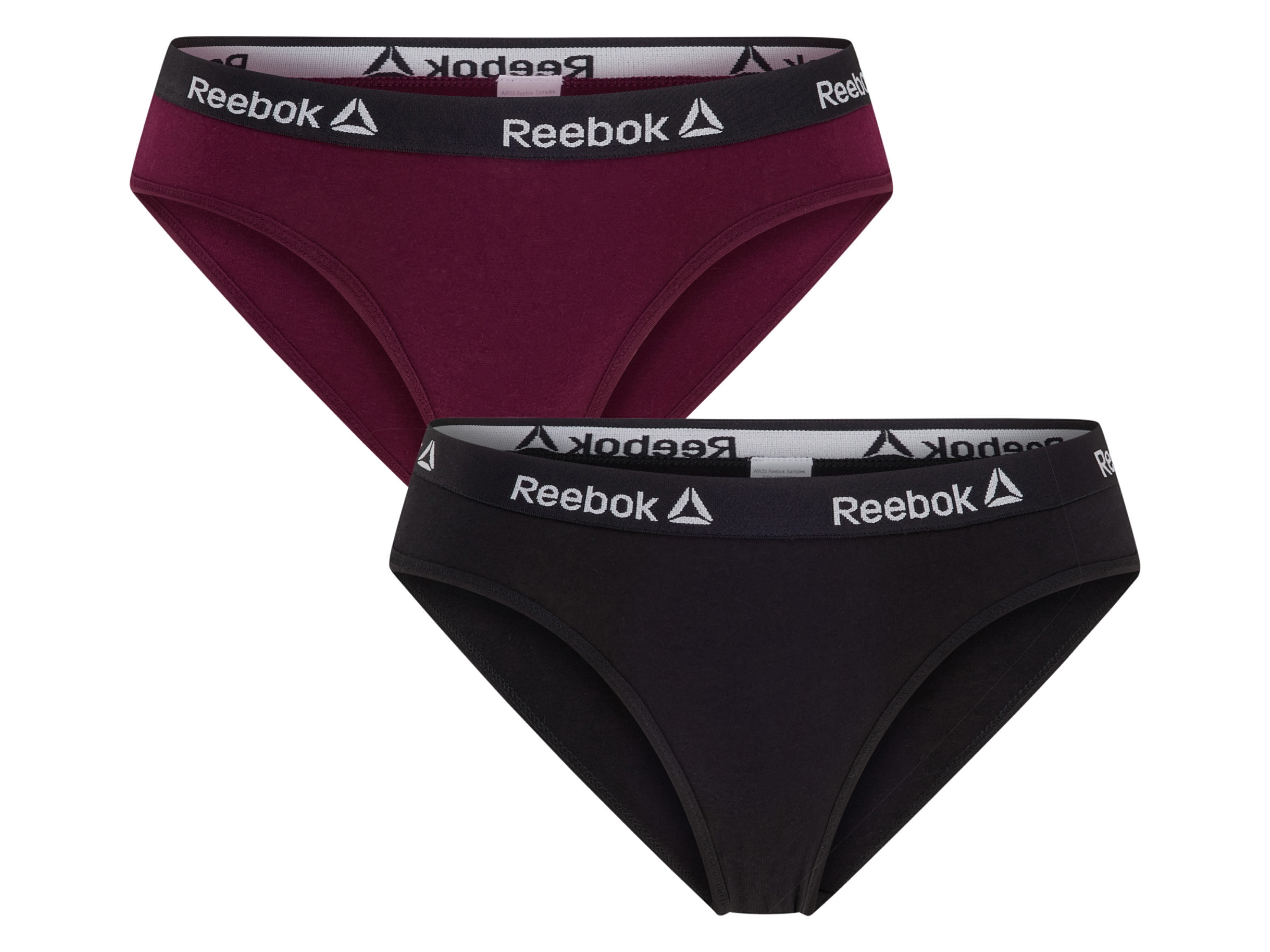 Reebok Set van 2 dames onderbroeken (Zwart/rood, L)