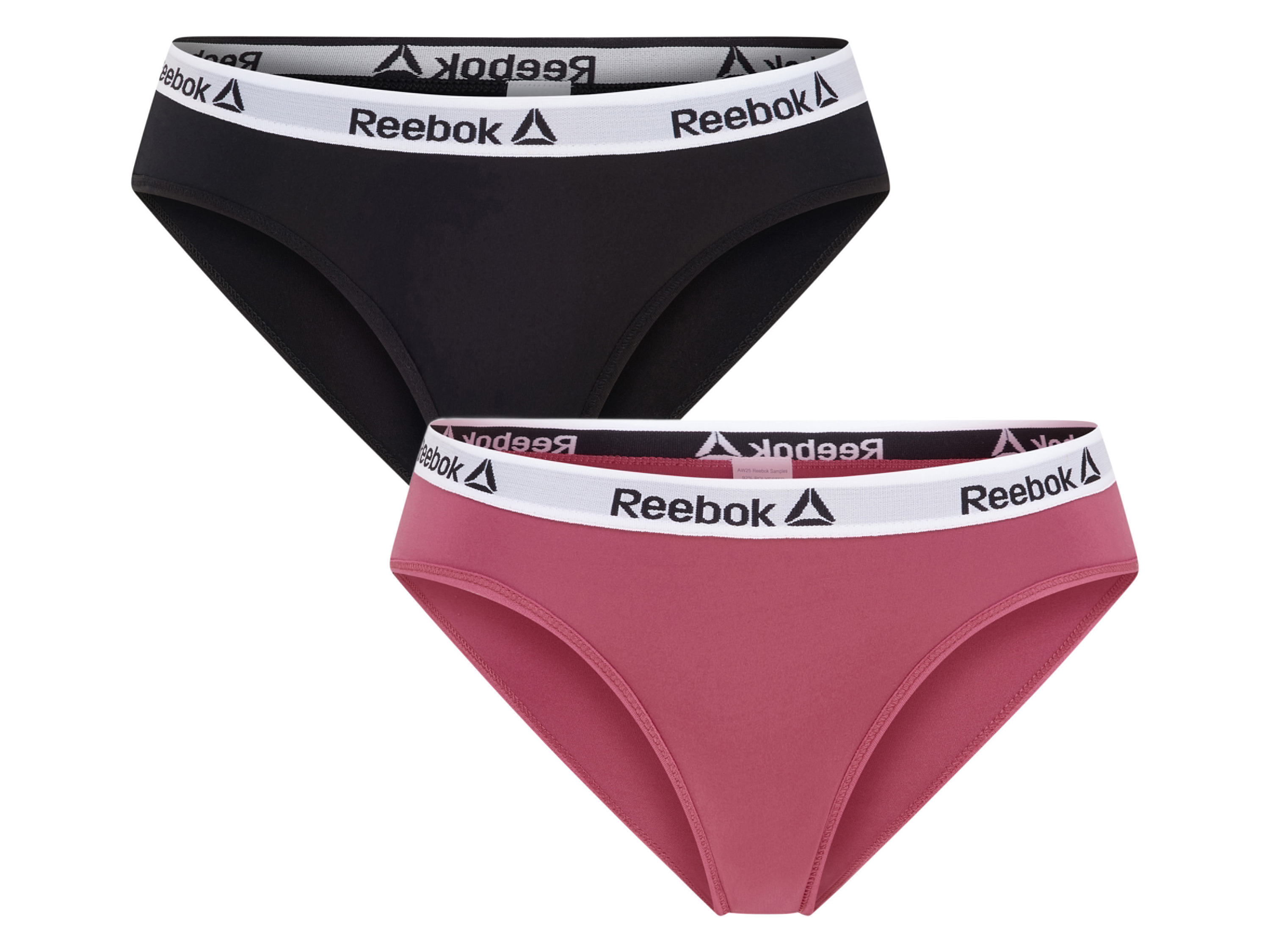 Reebok Set van 2 dames onderbroeken (Zwart/roze, S)