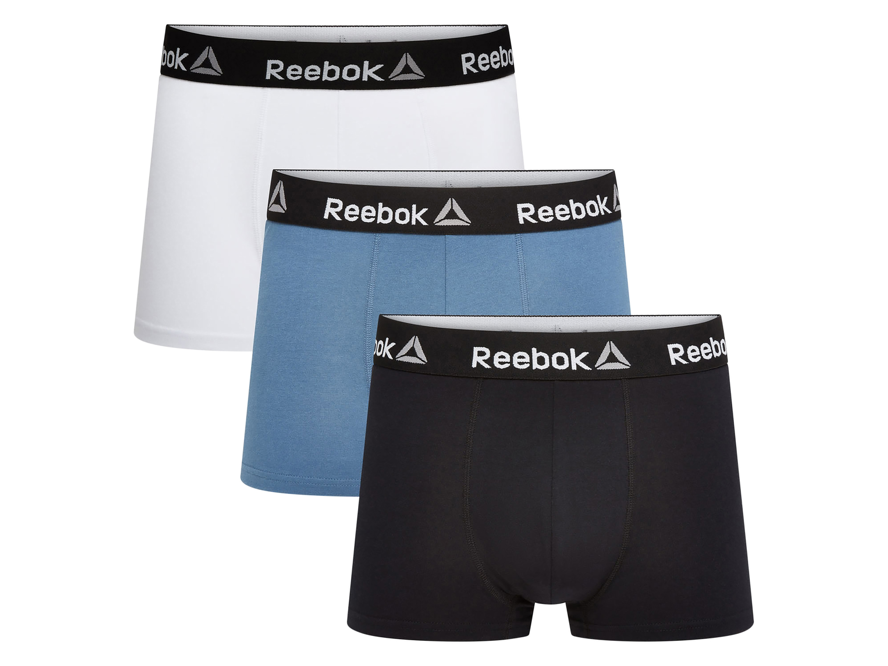 Reebok Set van 3 heren boxers (Zwart/wit/blauw, S)