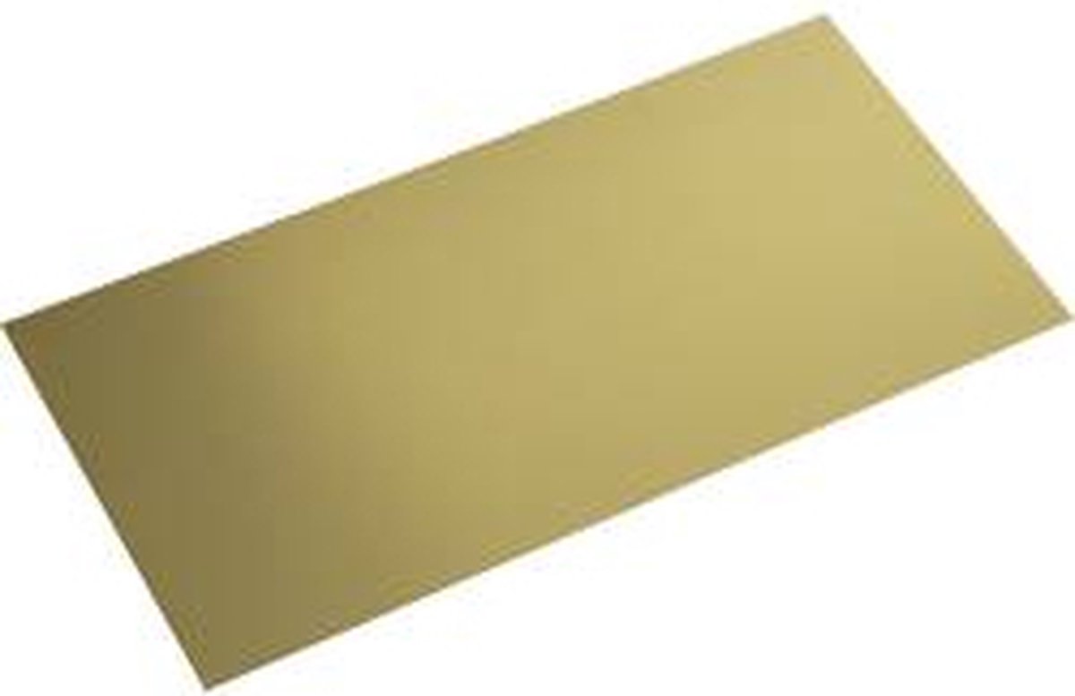 Messing Blik (l x b) 400 mm x 200 mm 0.8 mm 1 stuk(s)