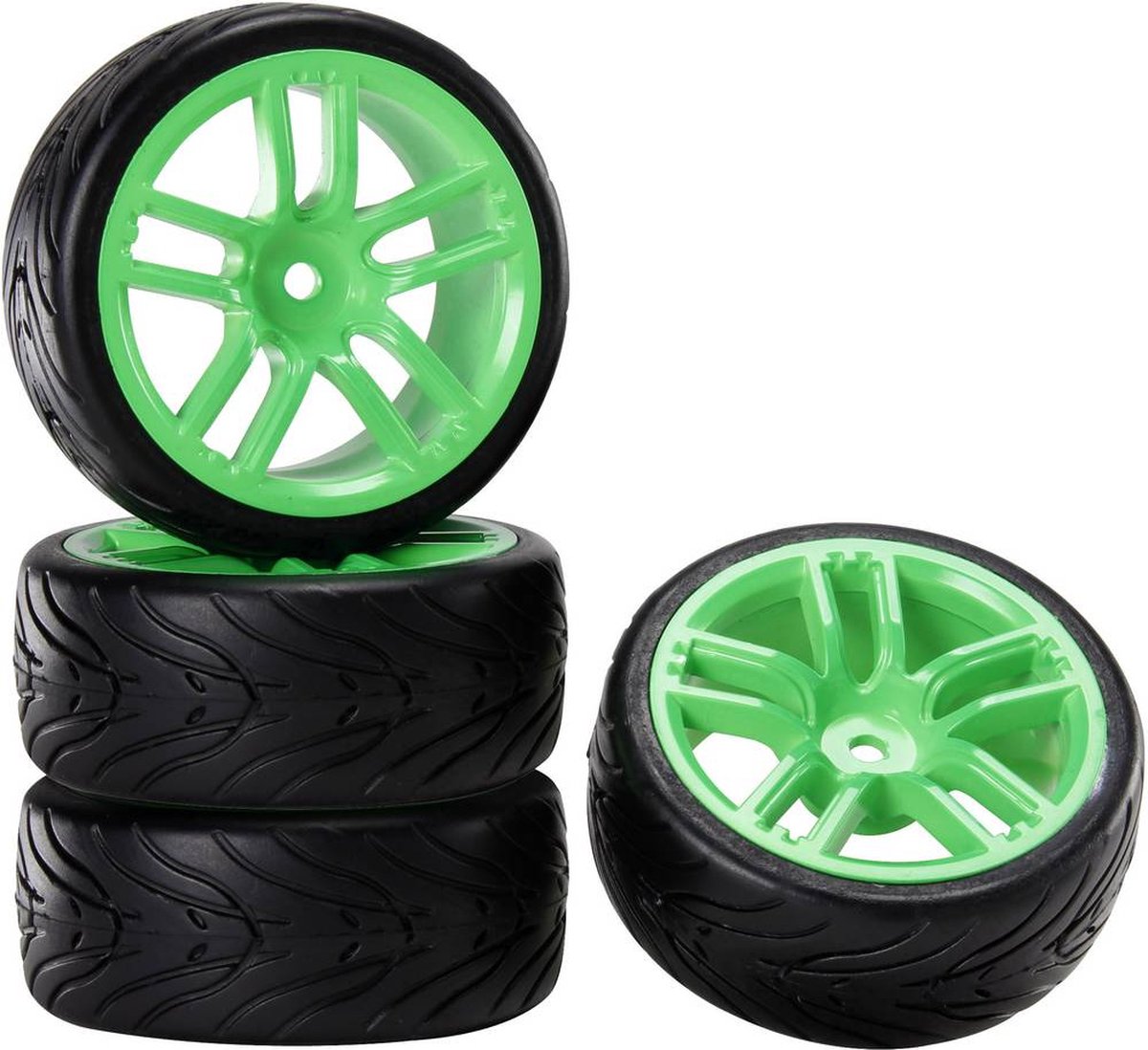 Reely 1:10 Straatmodel Complete wielen Devil GT Neon-groen 1 stuk(s)