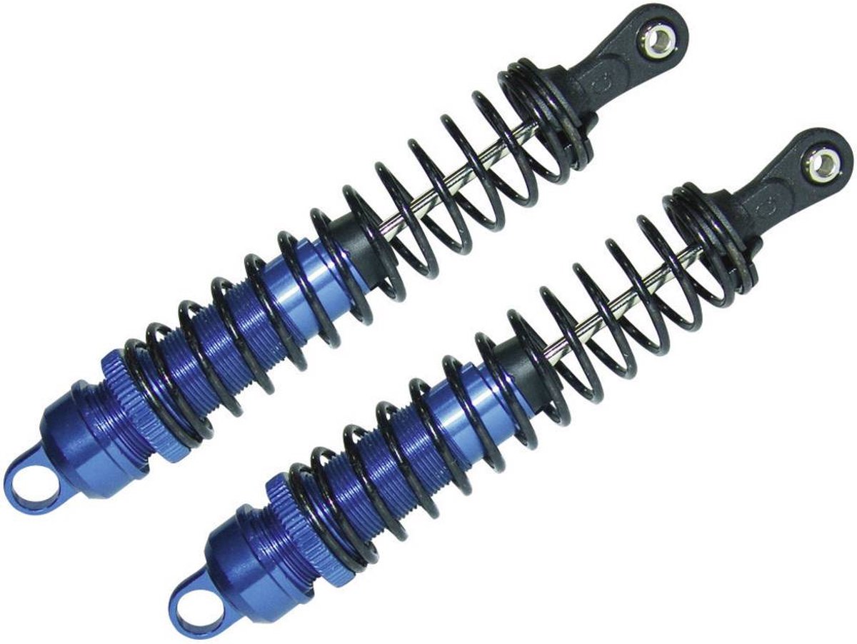   1:8 Hydraulische schokdempers aluminium Blauw (metallic) Met veren Zwart 126 mm 2 stuk(s)