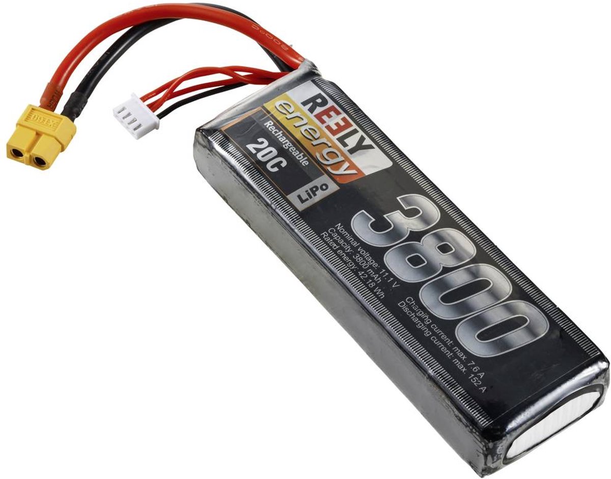 Reely LiPo accupack 11.1 V 3800 mAh Aantal cellen: 3 20 C Softcase XT60