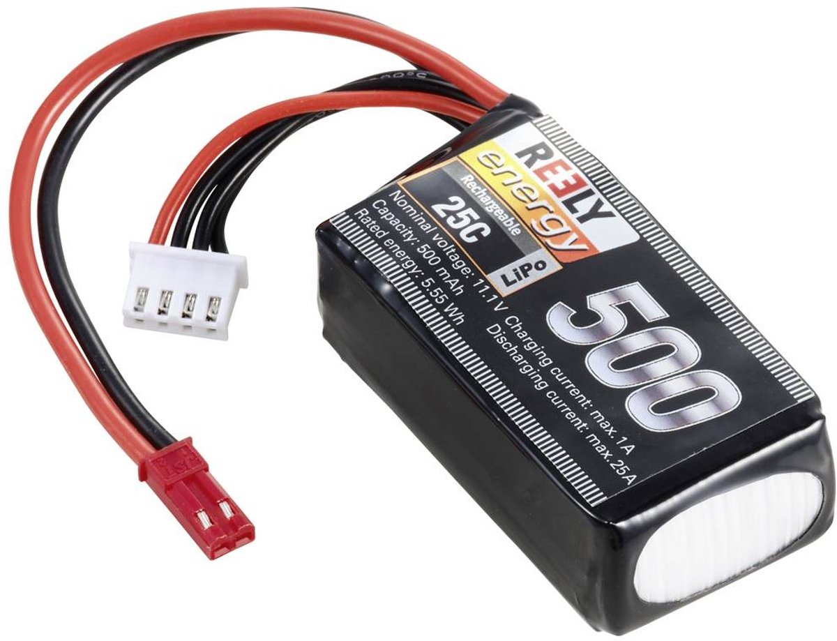 Reely LiPo accupack 11.1 V 500 mAh Aantal cellen: 3 25 C Softcase BEC