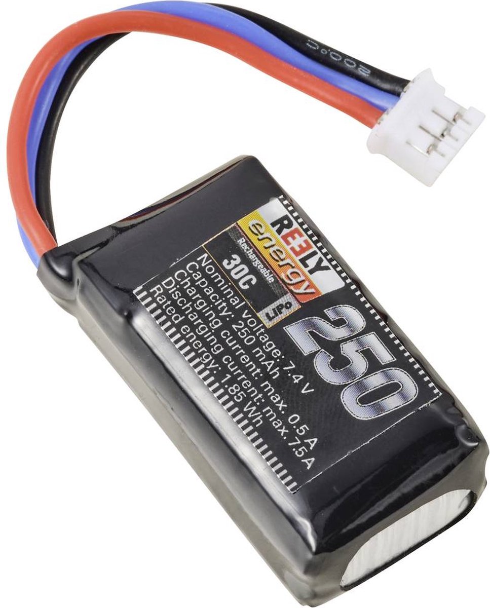 Reely LiPo accupack 7.4 V 250 mAh Aantal cellen: 2 30 C Softcase Kabelschoen