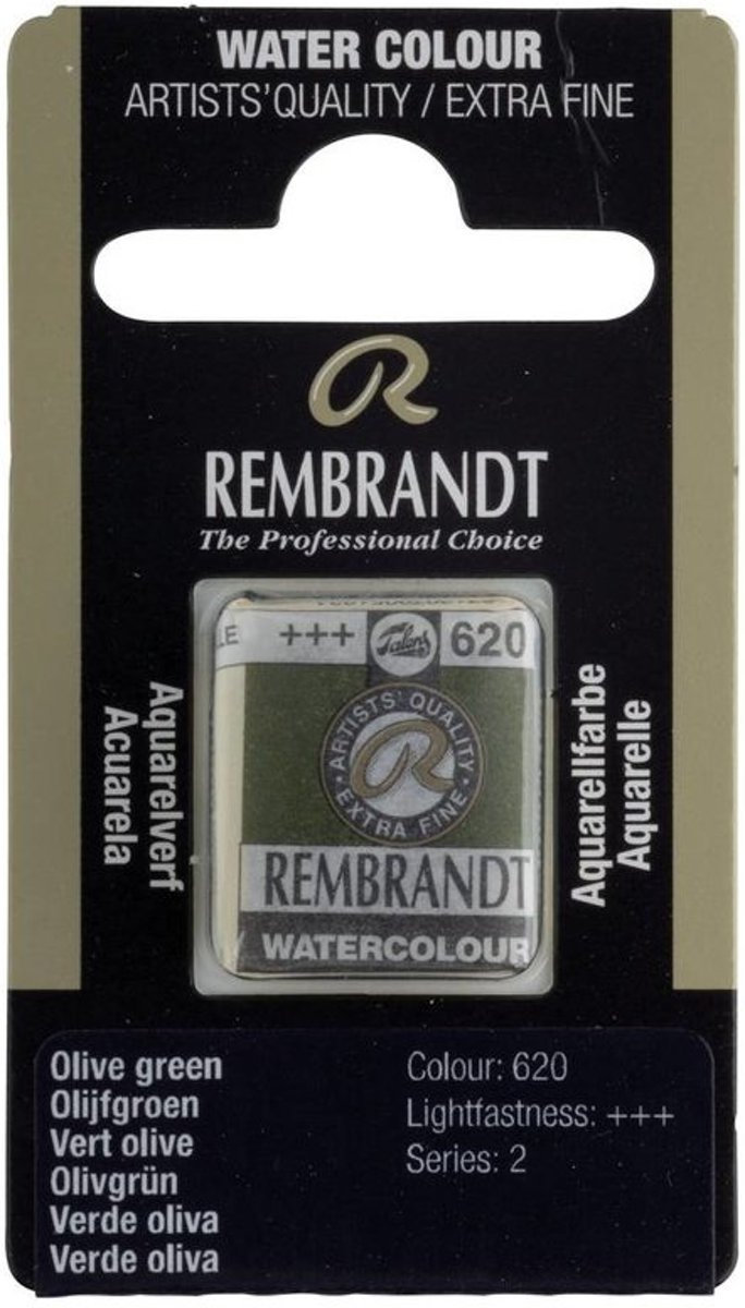 Rembrandt water colour napje Olive Green (620)