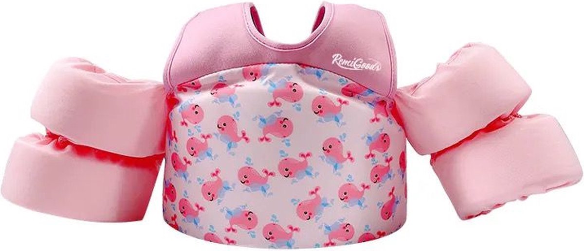 RemiGoods Zwemvest Kinderen - Puddle Jumper Deluxe - 15 tot 35 kg - 2 tot 6 jaar - Zwembandjes - Zwemvest kind - Reddingsvest - Roze