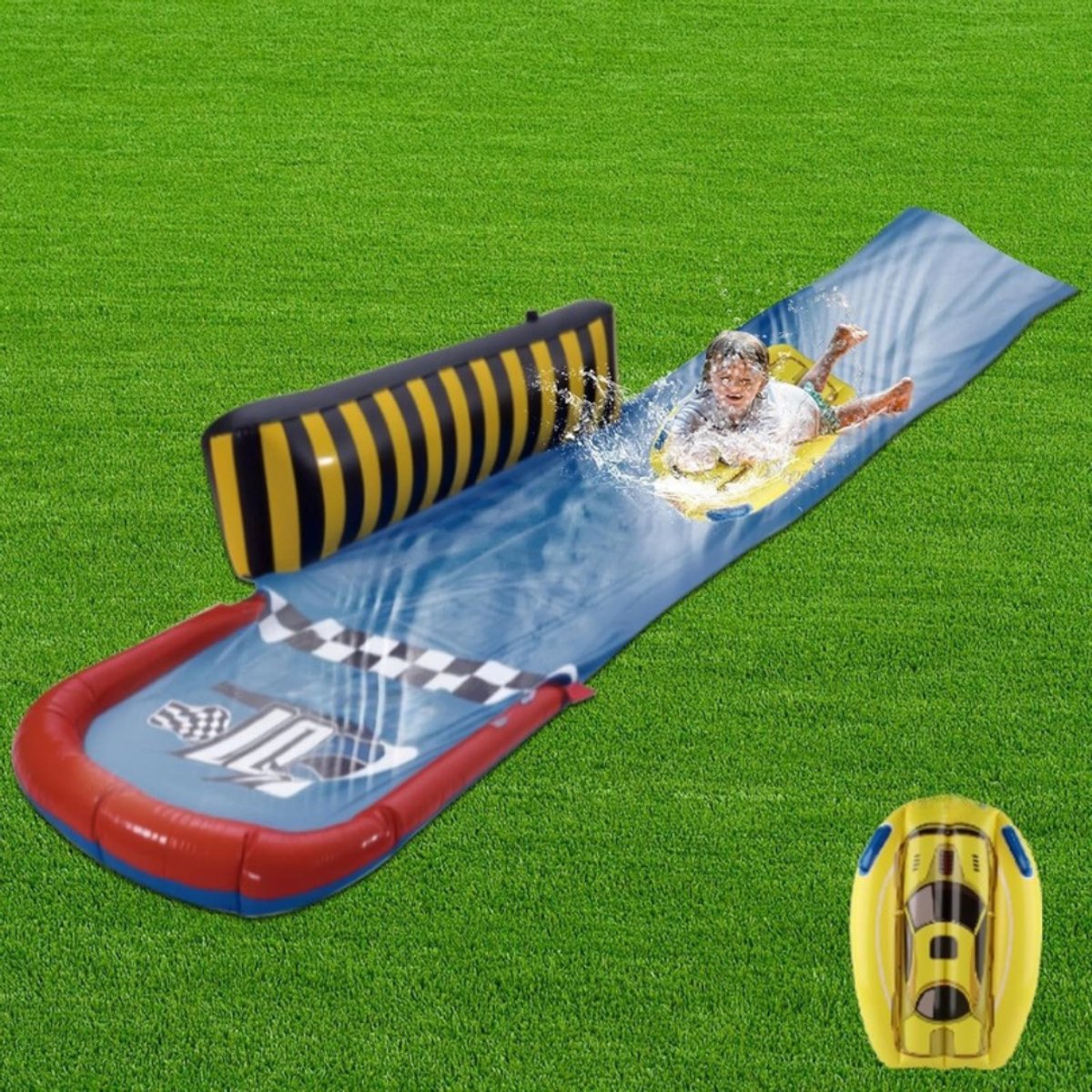 REN® Buikschuifbaan - Waterbaan - Waterglijbaan - Races - 488cm x 85cm x 35cm