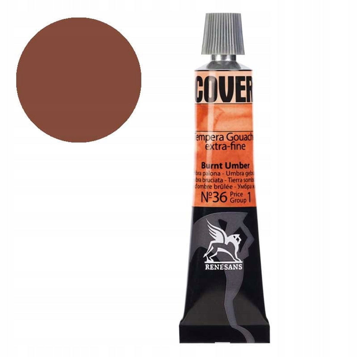 Renesans Cover Tempera Gouache Verf 20ml - Umbra Palona