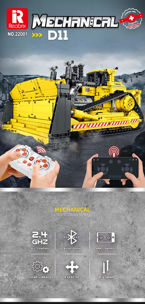 Reobrix - 22001 - op afstand bestuurbare bulldozer