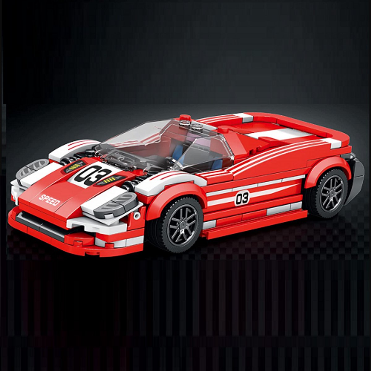 Reobrix 680 - raceauto speelgoed - bouwen - rood - 14+ - 355 pcs