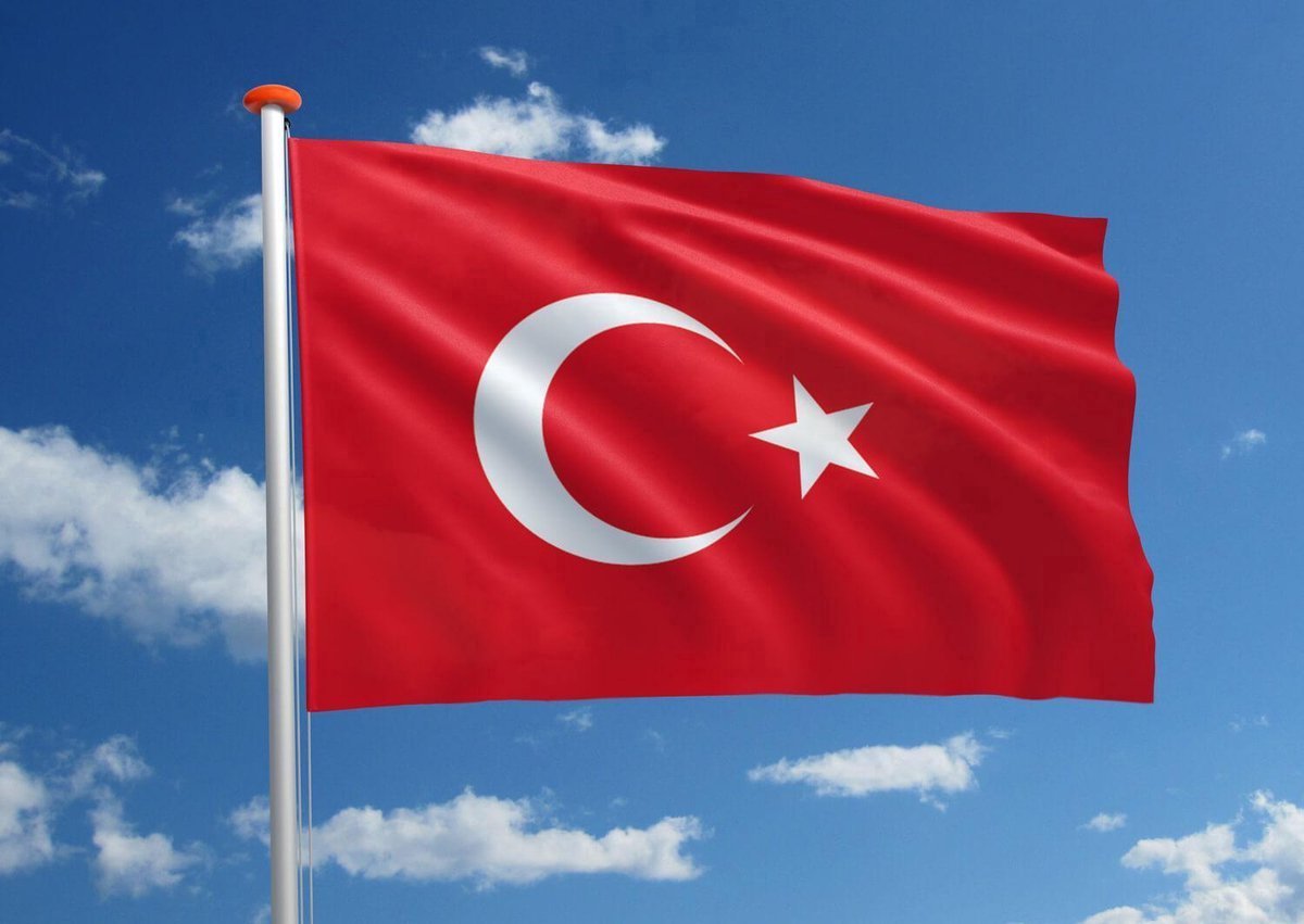 Repus - Turkse Vlag - Turkije - Turkey - Support Turkije - WK/EK - Voetbal - Sport - Feest - Geslaagd - 90x150CM
