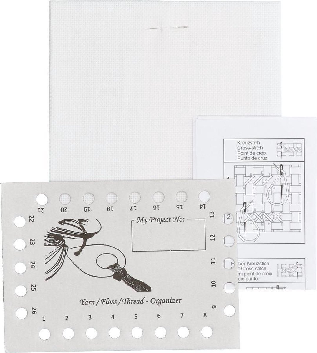 Borduurstof Aida 6,4 wit 40x50 cm - Restyle