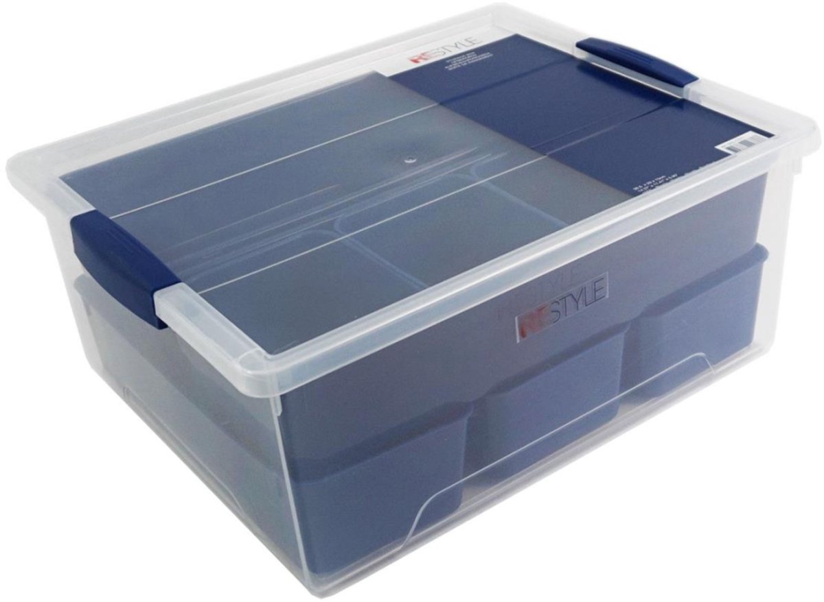 Restyle 015.17011 Opbergbox 36,5x29x15cm met 7 stuks opbergruimte binnenin