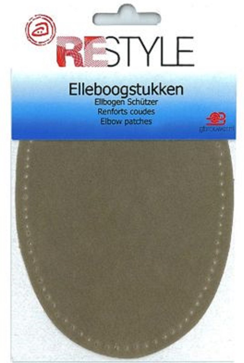   2 Elleboogstukken suèdine kleur 886 lever 14 x 9,5 cm