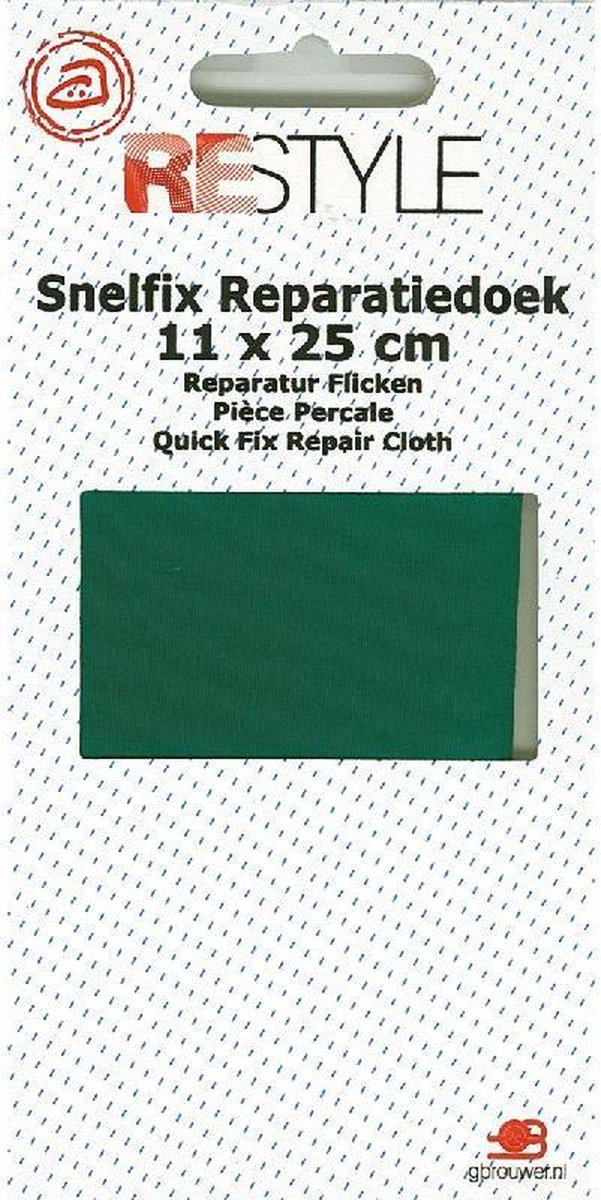   Strijkbaar Reparatiedoek Groen - 11 x 36 cm