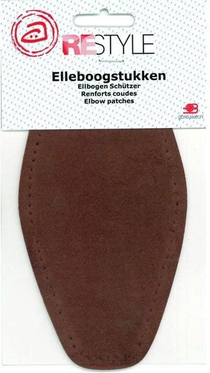 Restyle opstrijkbare 2 x st Elleboogstukken suede bruin
