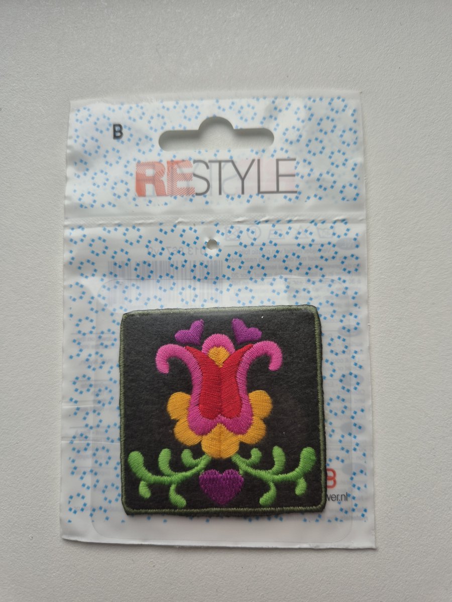 Restyle strijkapplicatie bloem