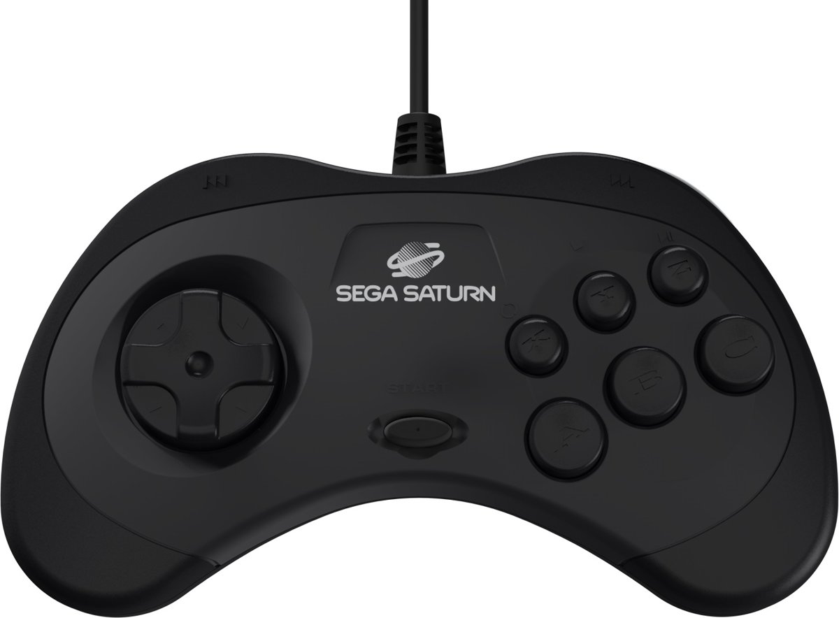 Retro-Bit SEGA Saturn USB Controller - Black