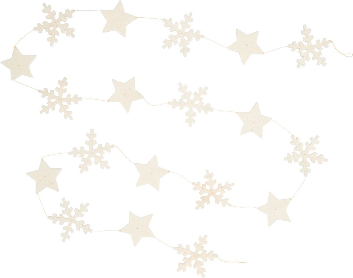 Return to Sender Slinger Sterren Kerst - L3 m - sneeuwvlokjes