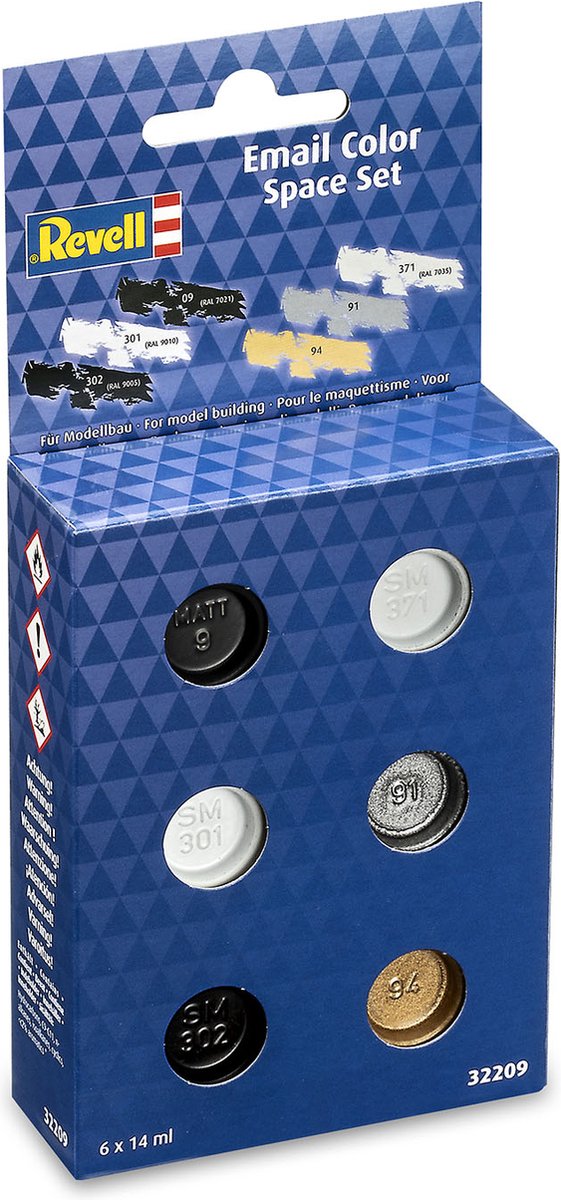   Hobbyverf Enamel verf - 32209 Verfkleuren voor Ruimtevaart - 6x14ml - Enamel Set Verf set