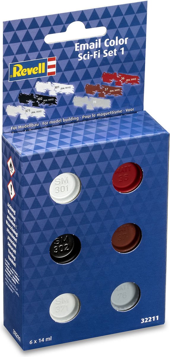   Hobbyverf Enamel verf - 32211 Verfkleuren voor Sci-Fi - 6x14ml - Enamel Set Verf set