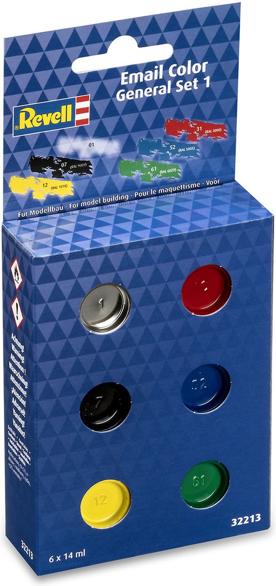   Hobbyverf Enamel verf - 32213 Verfkleuren Basisset - Glanzend - 6x14ml - Enamel Set Verf set