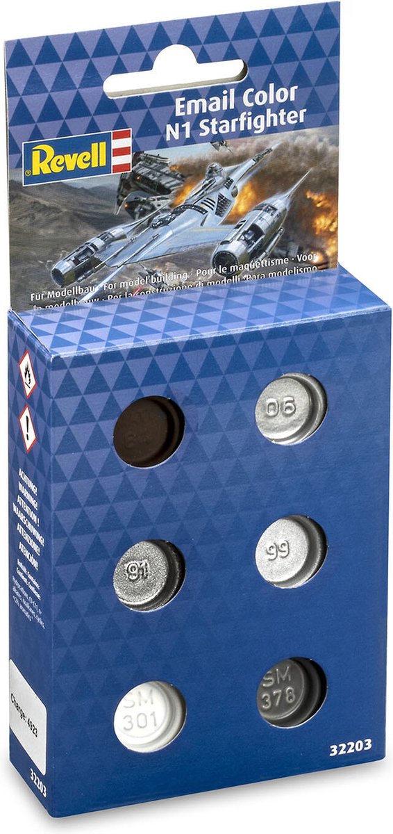   Hobbyverf Ruimtevaart - 32203 Verfkleuren voor Star Wars N-1 StarfighterT - 6x - Enamel Set Verf set - 6 x 14 ml