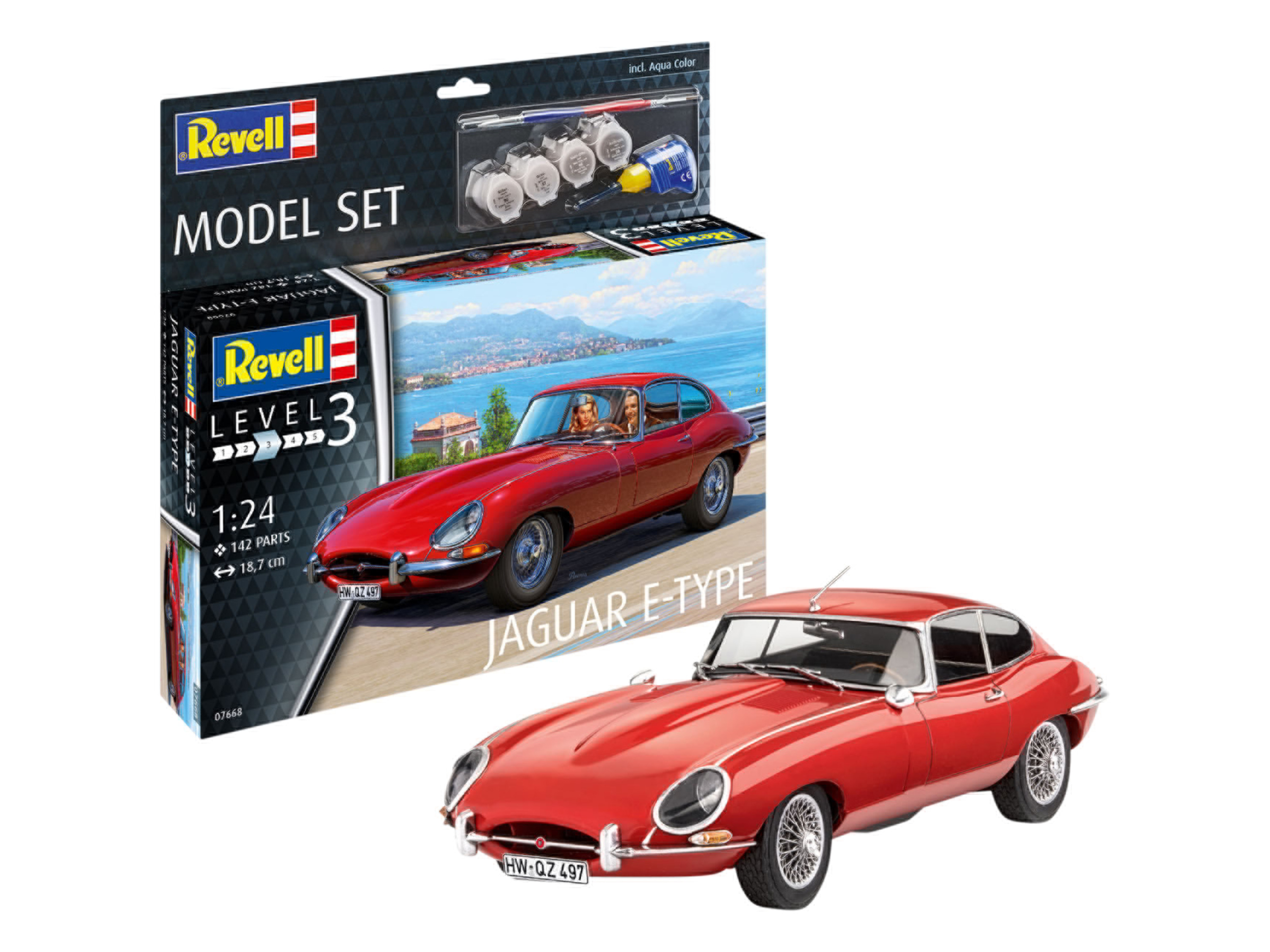   Modelauto bouwpakket (Jaguar E-Type Coupé)