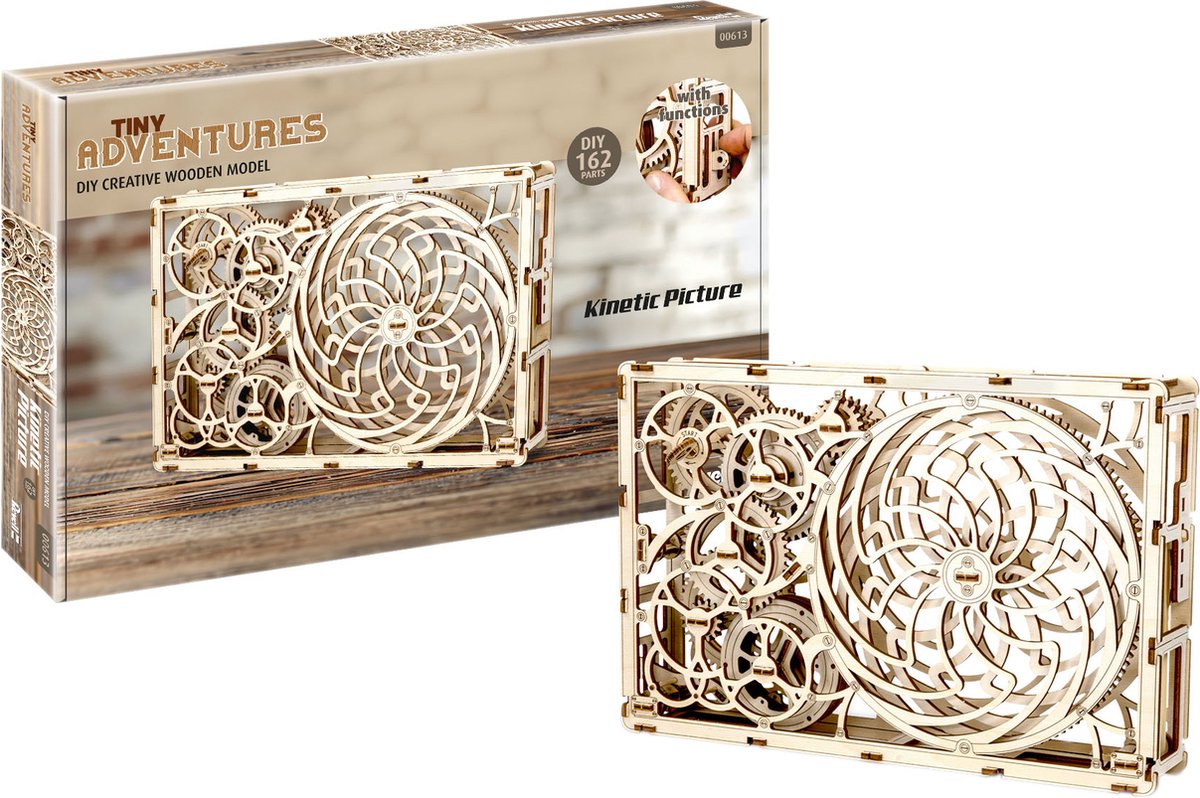   Modelbouwpakket - 00613 Tiny Adventures - Kinetisch Beeld - Functioneel Model Houten -   -