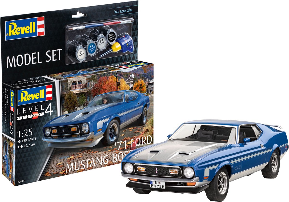   Modelbouwpakket Auto - 67699 71 Ford Mustang Boss 351 - Model Set Plastic - 1:25 -
