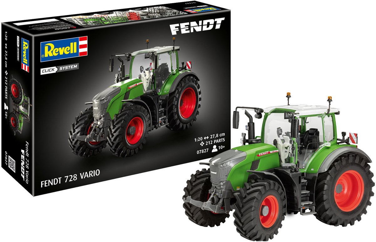   Modelbouwpakket Landbouwvoertuigen - 07827 Easy Click System - Fendt 728 Vario - Tractor - Landbouwvoertuig Plastic - 1:20 -