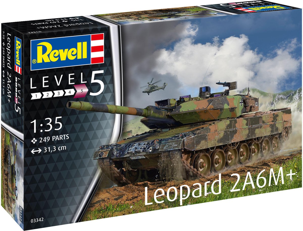   Modelbouwpakket Militaire voertuigen - 03342 Tank Leopard 2 A6M+ Plastic - 1:35 -