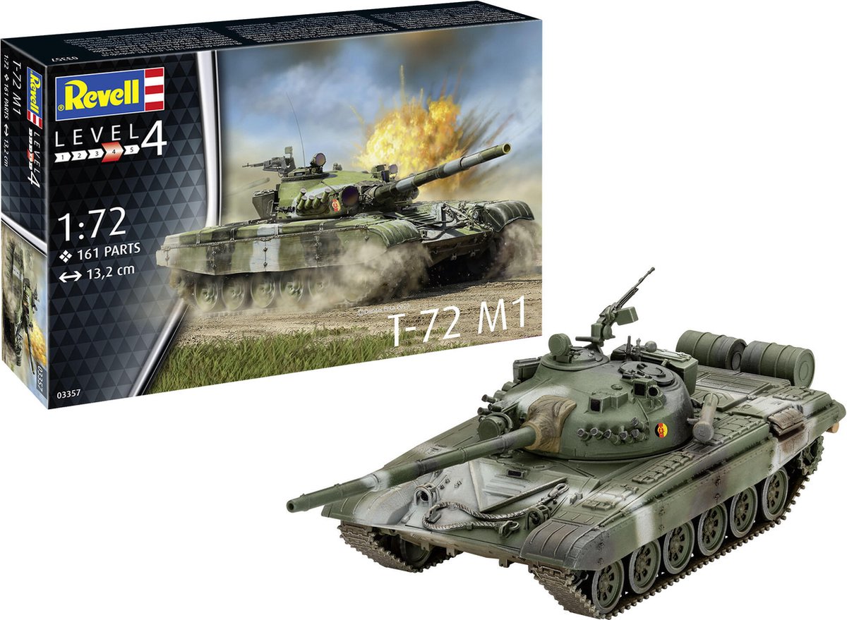   Modelbouwpakket Militaire voertuigen - 03357 T-72 M1 Tank Plastic - 1:72 - Modelbouw
