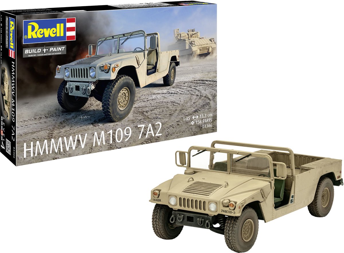   Modelbouwpakket Militaire voertuigen - 03366 Humvee M1097A2 - Pantserwagen - Militair Voertuig Plastic - 1:35 -