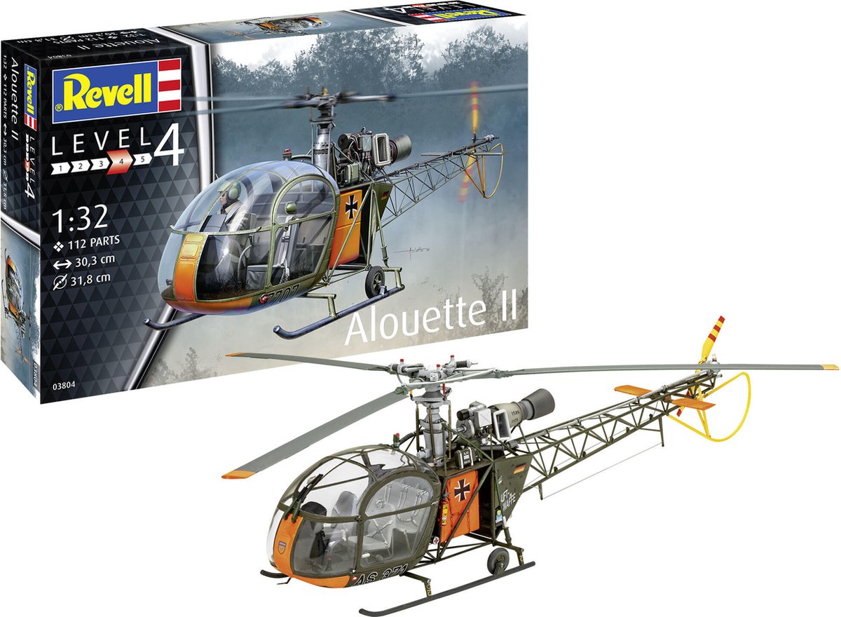   Modelbouwpakket Militaire voertuigen - 03804 Aerospatiale Alouette II Helikopter Plastic - 1:32 -