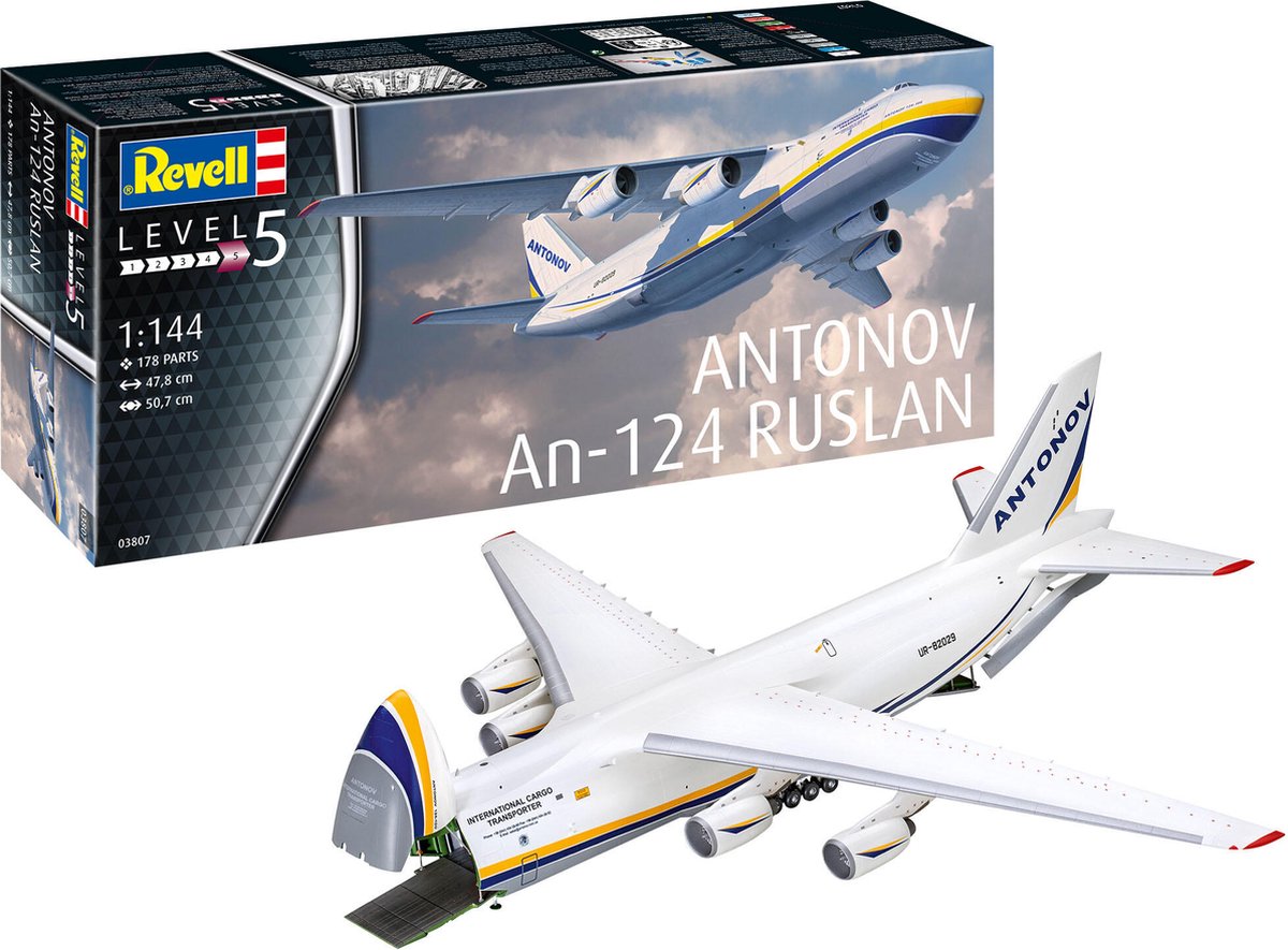   Modelbouwpakket Militaire voertuigen - 03807 Antonov AN-124 Ruslan Plane Plastic - 1:144 -