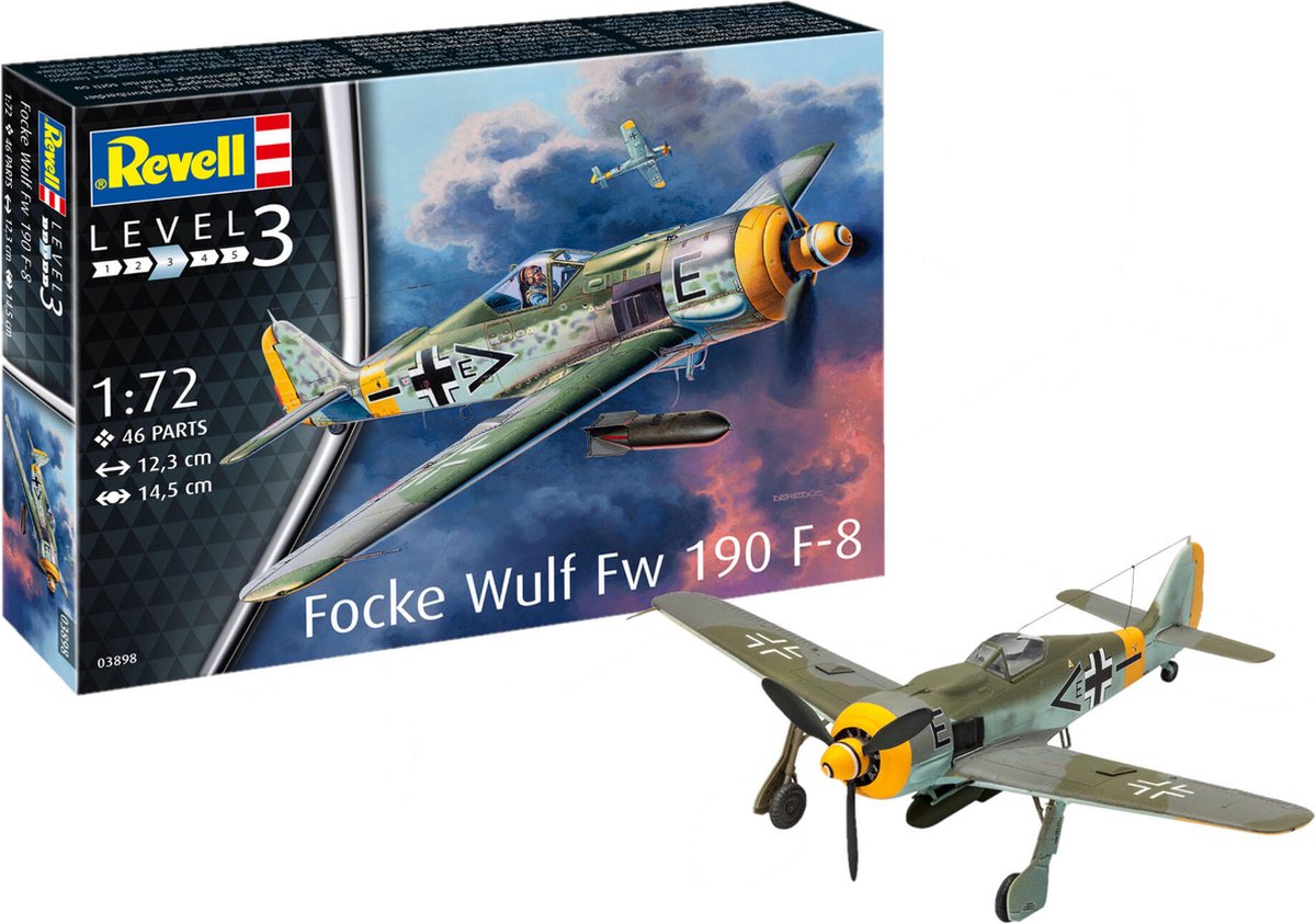   Modelbouwpakket Militaire voertuigen - 03898 Focke Wulf Fw190 F-8 Plastic - 1:72 -