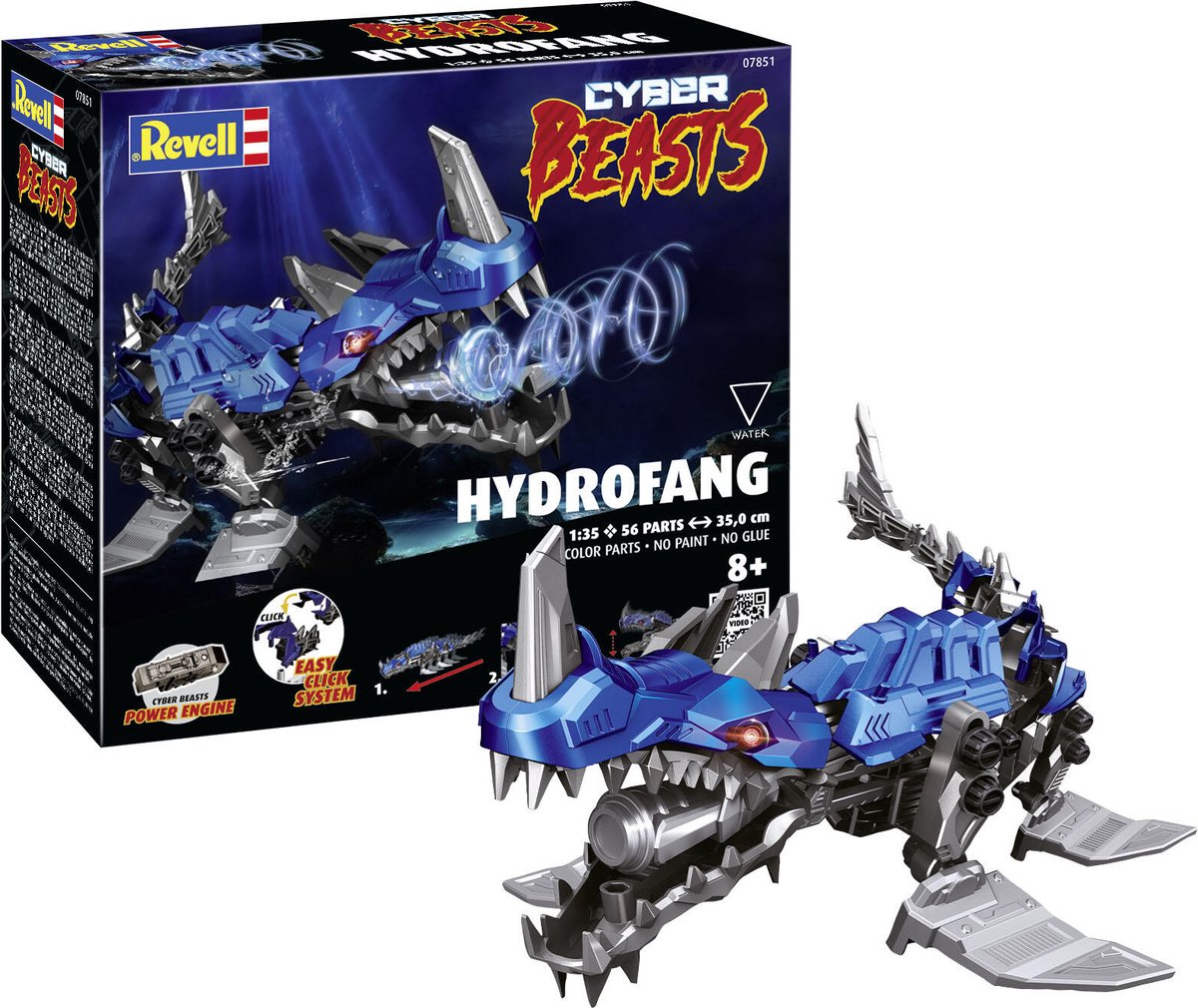   Modelbouwpakket Militaire voertuigen - 07851 CyberBeasts - HydroFang - 35cm - in Kleur - Easy Click Systeem Plastic - 1:35 -