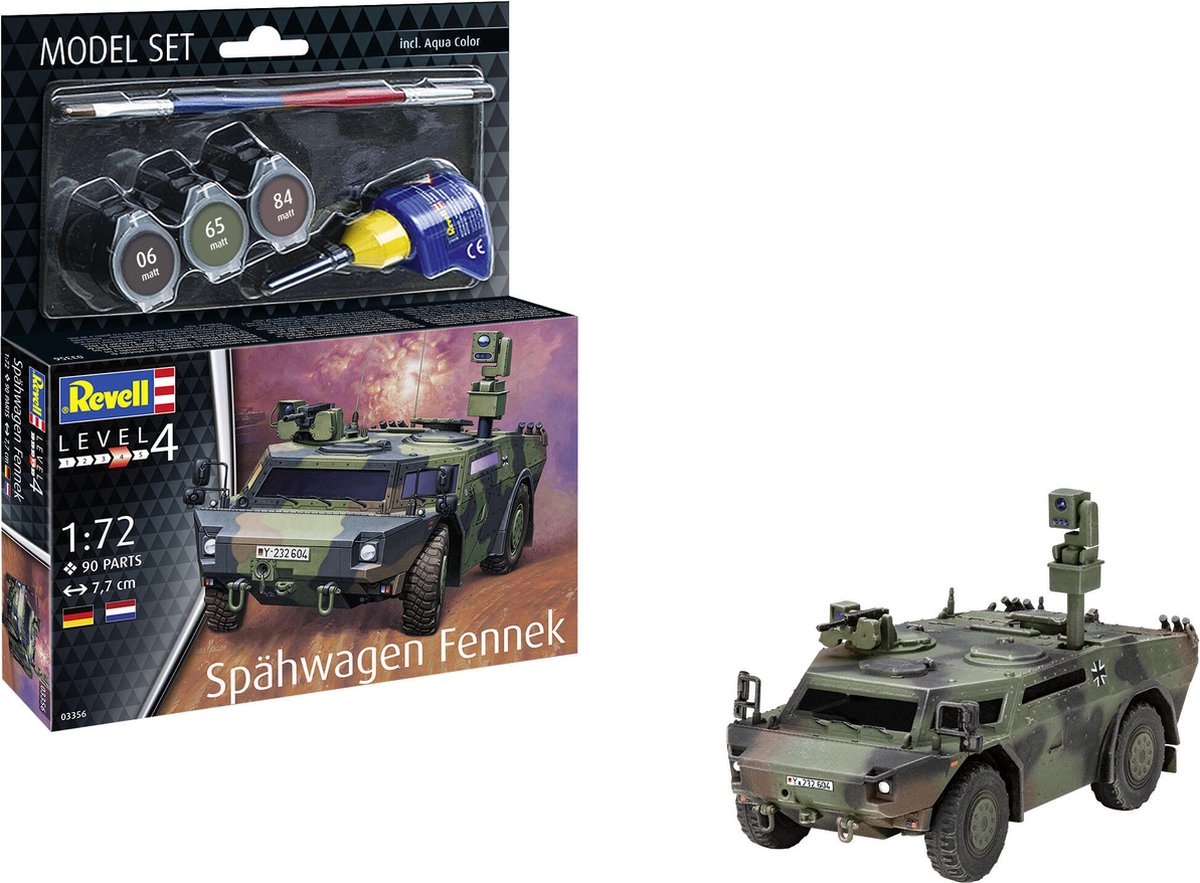   Modelbouwpakket Militaire voertuigen - 63356 SpÃ¤hwagen Fennek - Model Set Plastic - 1:72 - Modelbouw