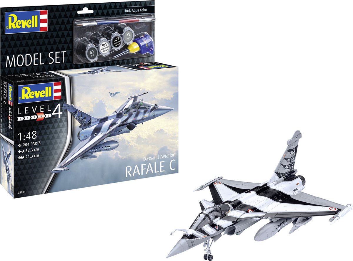   Modelbouwpakket Militaire voertuigen - 63901 Dassault Aviation Rafale C - Model Set Plastic - 1:48 -