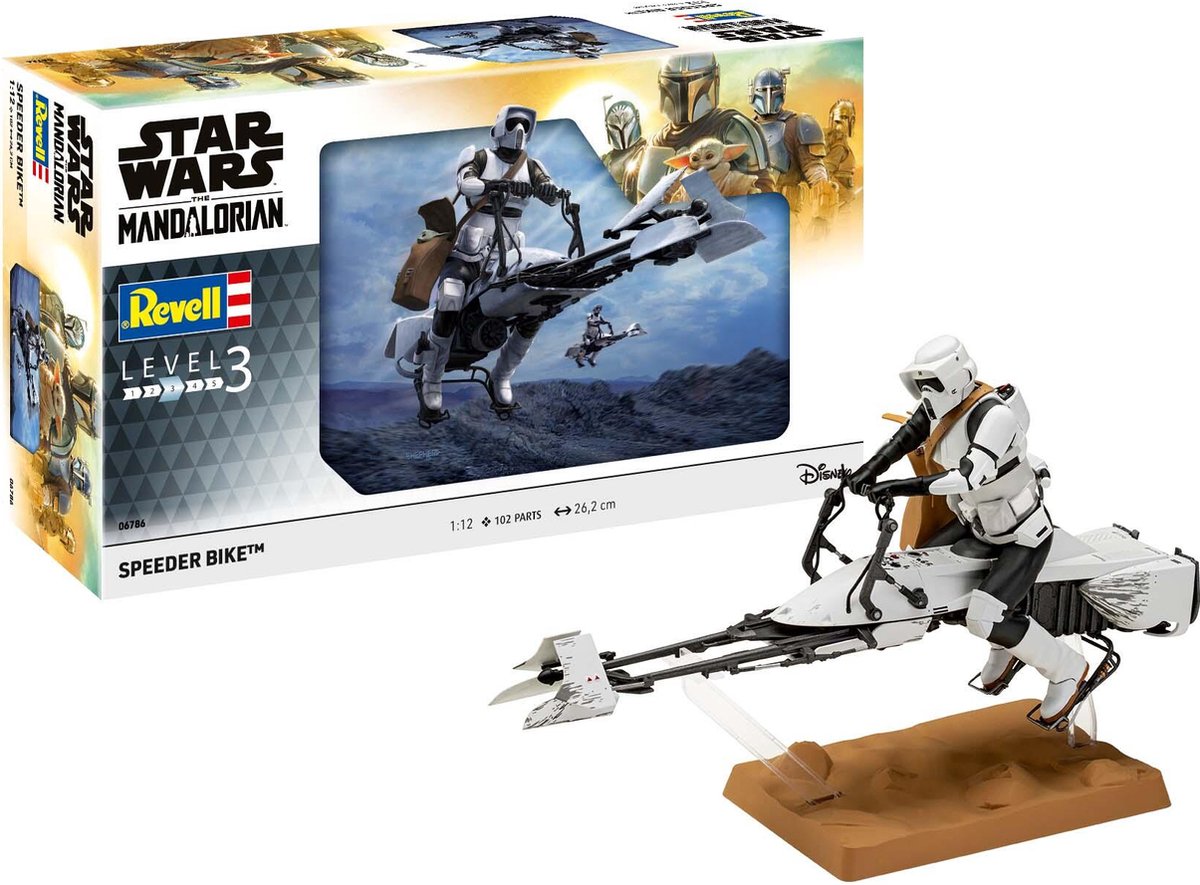   Modelbouwpakket Ruimtevaart - 06786 Star Wars - The Mandalorian: Speeder Bike Plastic - 1:12 -