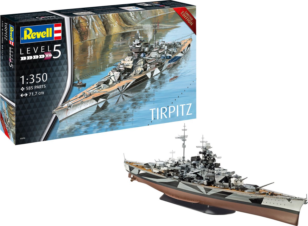   Modelbouwpakket Schepen - 05096 Duits Slagschip Tirpitz - Limited Edition Plastic - 1:350 -